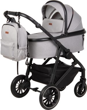 Детская модульная коляска Baby World Basic 2 в 1 цвет Light Grey (Серый)