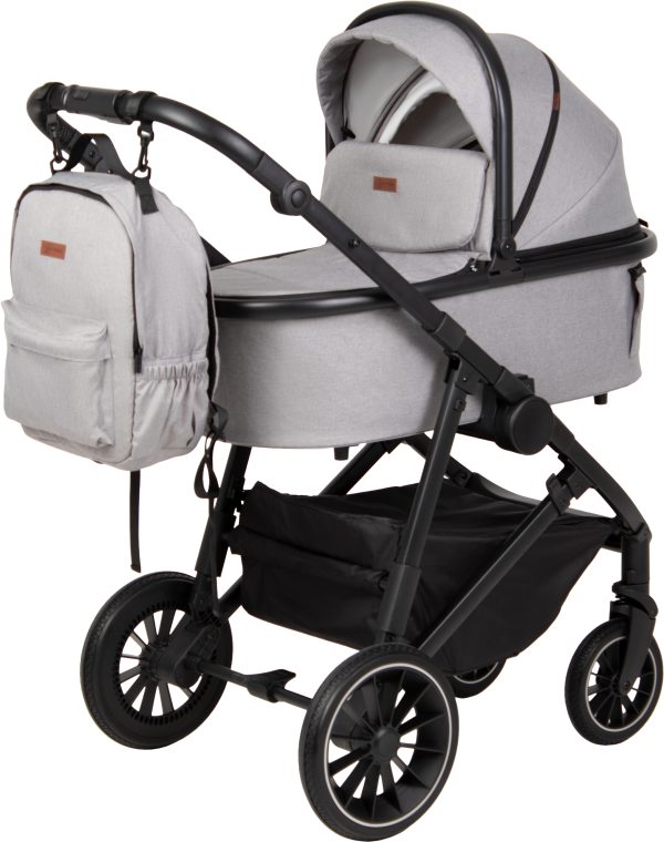 Детская модульная коляска Baby World Basic 2 в 1 цвет Light Grey (Серый)