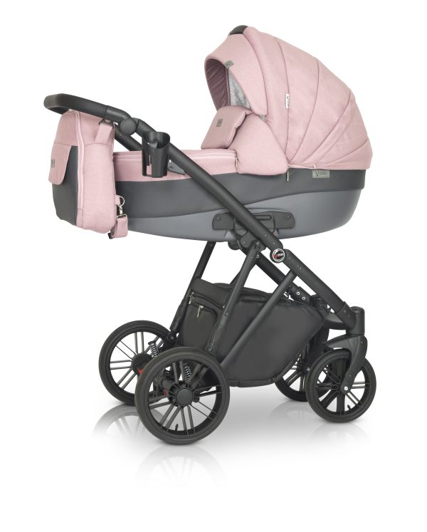 Детская модульная коляска Verdi Melbu 3 в 1 № 10 Розовая ткань