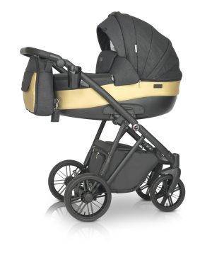 Детская модульная коляска Verdi Melbu 3 в 1 № 12 Серая ткань с бордовым